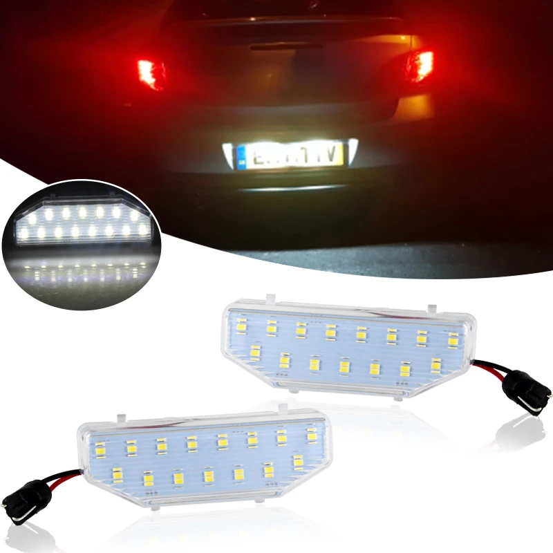 2Pcs Error Free White LED License Plate Light Number Plate Lamp For Mazda 6 GH 2007-2012 For Mazda RX-8 RX8 2004-2012