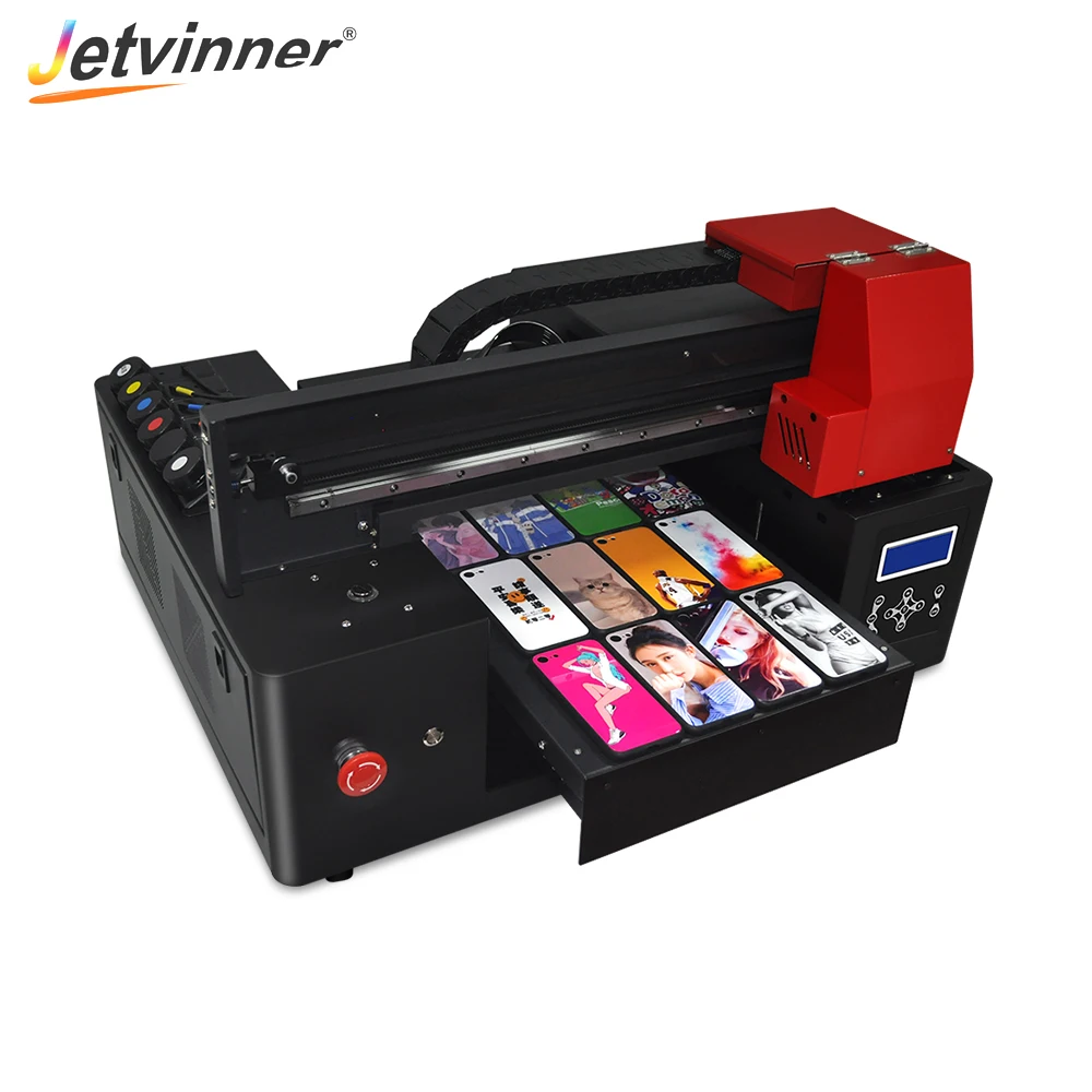 Jetvinner A3 LED UV Printer Automatic 3060 UV Plus Flatbed Printer for Ball Bottle Phone Case Leather Metal Printing Machine