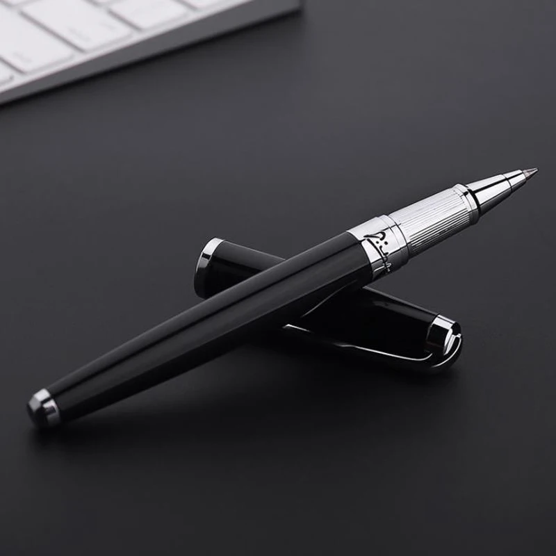 

Picasso 918 Noble Pimio Dreamy Polka Black Refillable Roller Ball Pen Silver Trim Professional Office Stationery Writing Tool