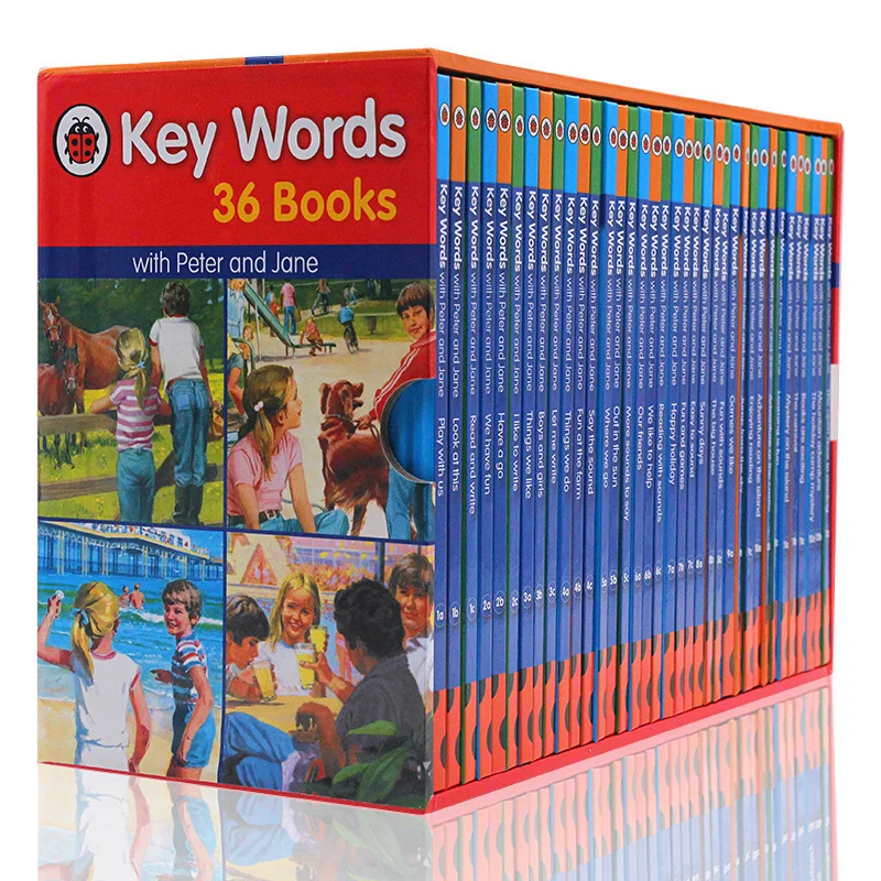 36 Books Ladybird Key Words with Peter and Jane English Picture