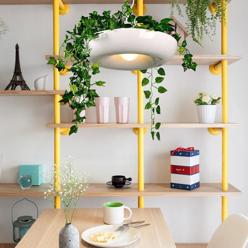 Nordic aerial flower pot pendant light personality bar plant potted plants Babylon restaurant cafe pendant lamp flowers lights