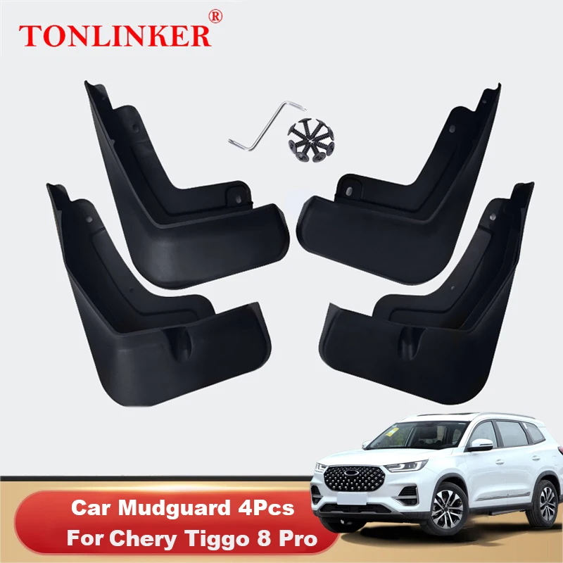 

TONLINKER Mudguard For Chery Tiggo 8 Pro 2021 2022- Mud Flaps Mudguards Splash Guards Fender Car Mudflaps 4Pcs Car Accessories