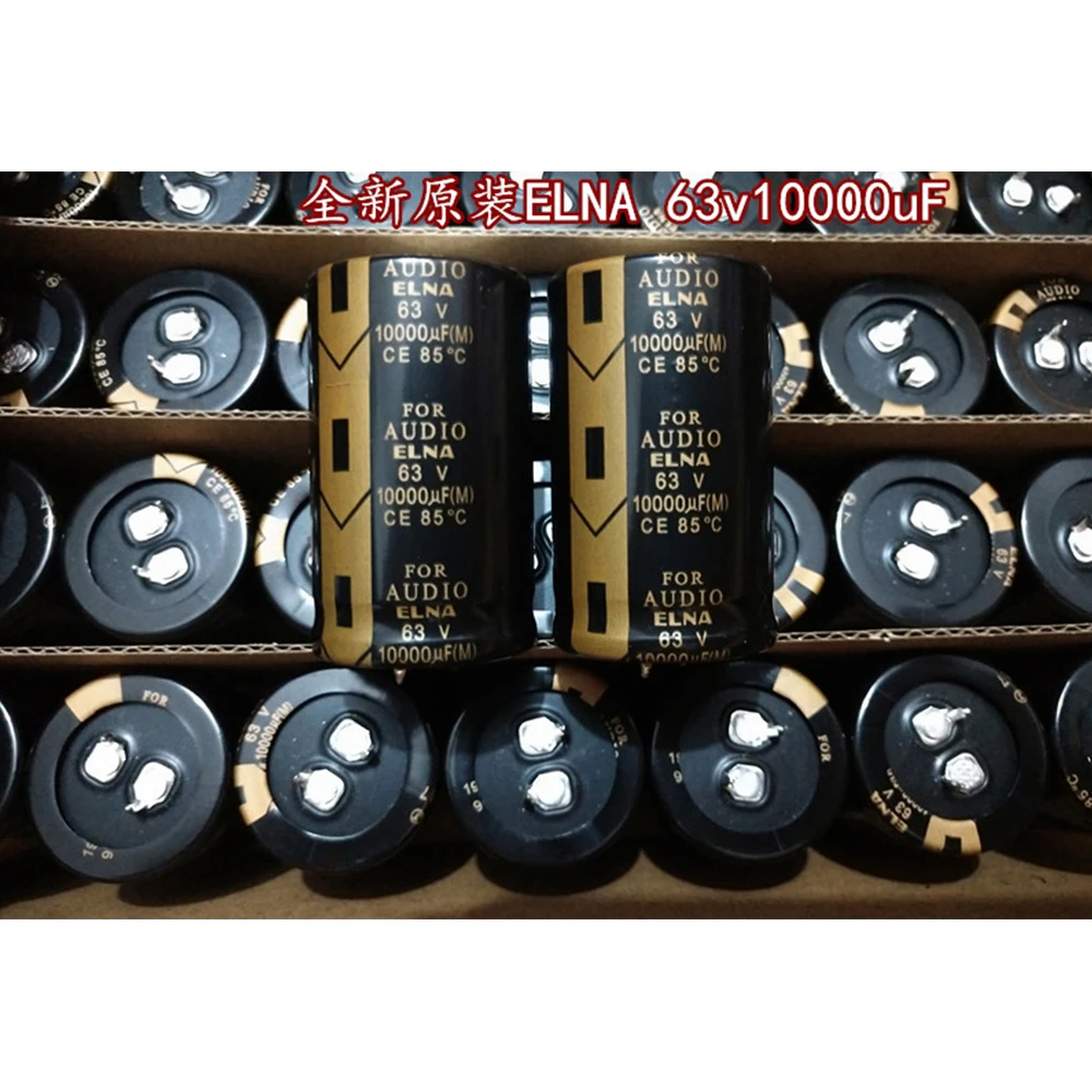Condensador electrolítico de AUDIO ELNA para placa amplificadora, 10000UF/63V, 30x50mm, la., 85 ℃, 63v10000uF, 2 unidades