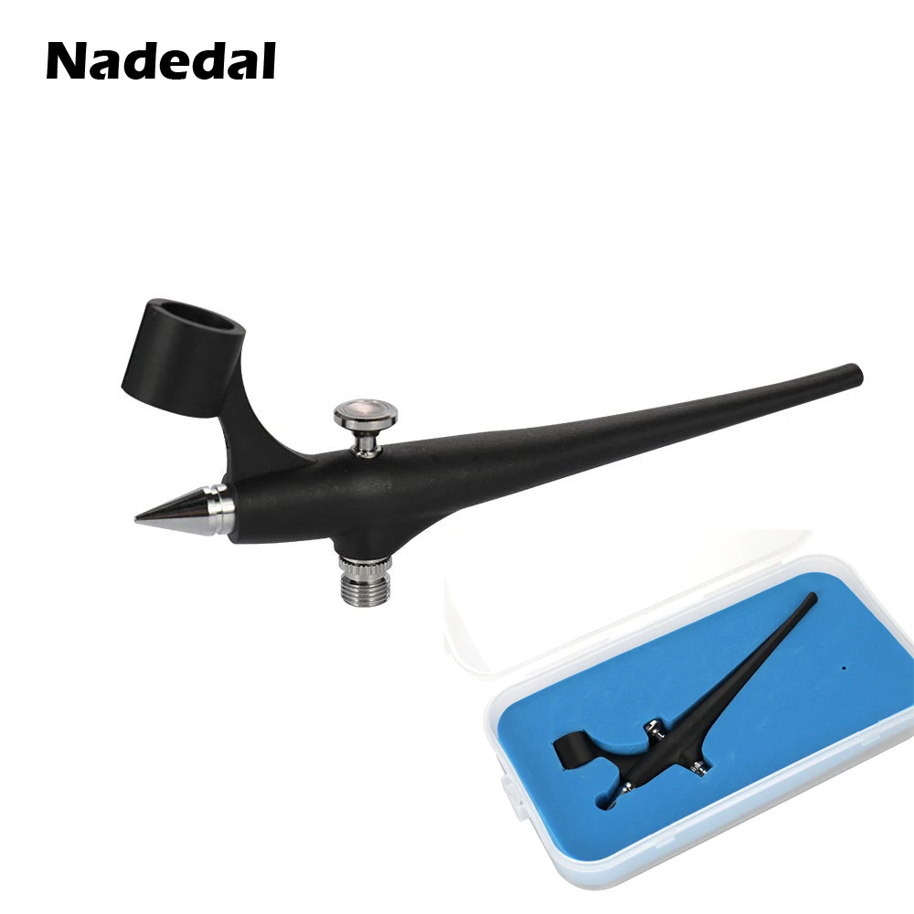 

Nasedal Mini Size Marker Pen Lightweight Portable Pneumatic Spray gun Machine Black Model Tool with Box Art Design airbrush