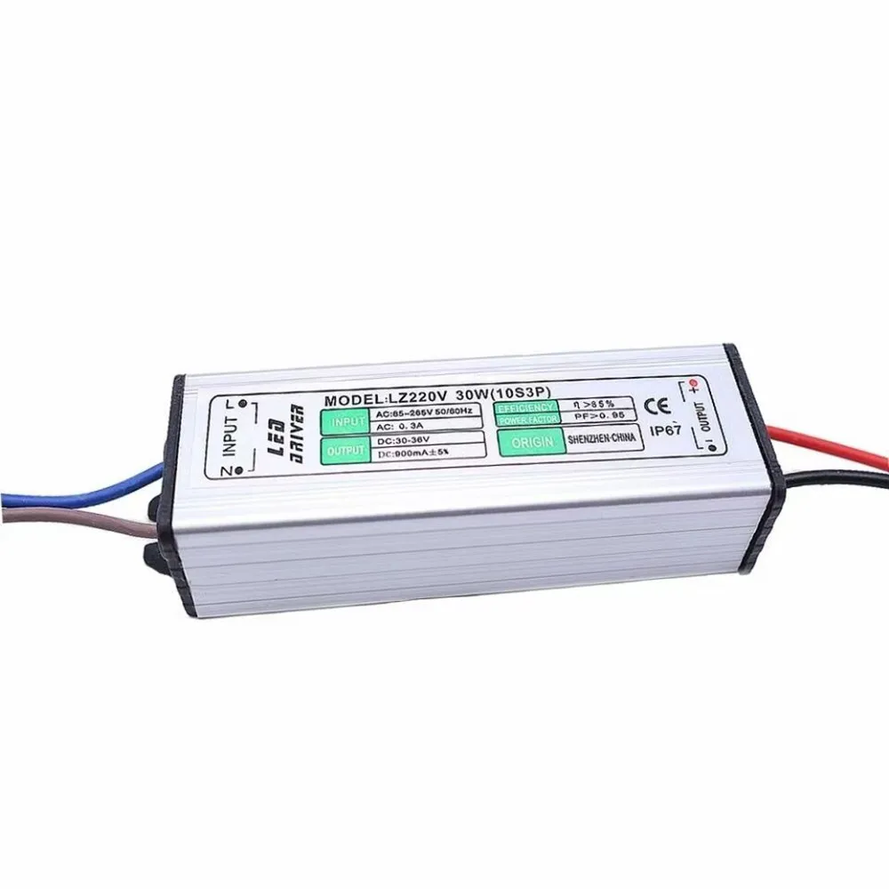 

5pcs AC85V-265V to DC30V-36V LED Driver 900mA 30W Adapter Transformers Power Supply waterproof rainproof For LED Floodlight lamp