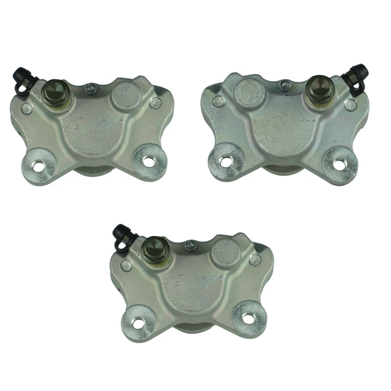 Front Left Right & Rear Brake Calipers for Arctic Cat ATV 250 300 375 400 454 500 with Pads 0402-011 0402-010 0402-011