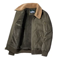 DIMUSI-Chaqueta Bomber informal para hombre, abrigos cálidos con Cuello de piel de lana, chaquetas militares Retro, ropa de invierno