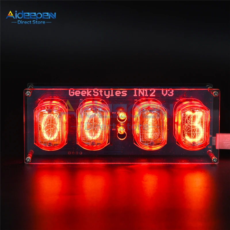 Micro USB IN12 IN-12 PCBA Glow Tube DIY Retro Clock Module Nixie Tube Micro USB 5V 1A Digital LED Clock Circuit Board PCBA DIY