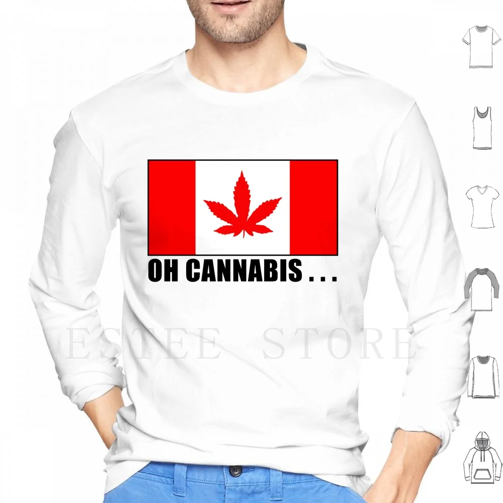 Oh Canada Flag With Symbol Hoodies Oh Canada Canada Flag Weed Pot Smoking Anthem Canadian Canadian Flag Red An