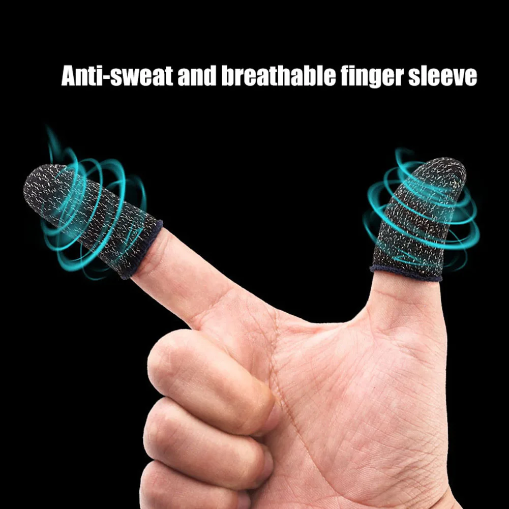 Fiber Finger Gaming Gloves For PUBG Game iOS Mobile Phone Tablet Non slip Anti sweat Breathable Finger Gloves