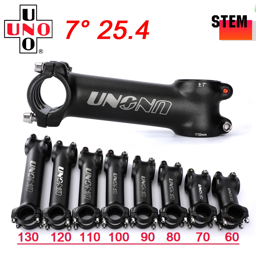 UNO 25.4mm Stem Mtb Bicycle Handlebar Stem 7 17 35 Degree Ultralight MTB Power Bike Table Mountain Road Bicycl Handlebars Stem