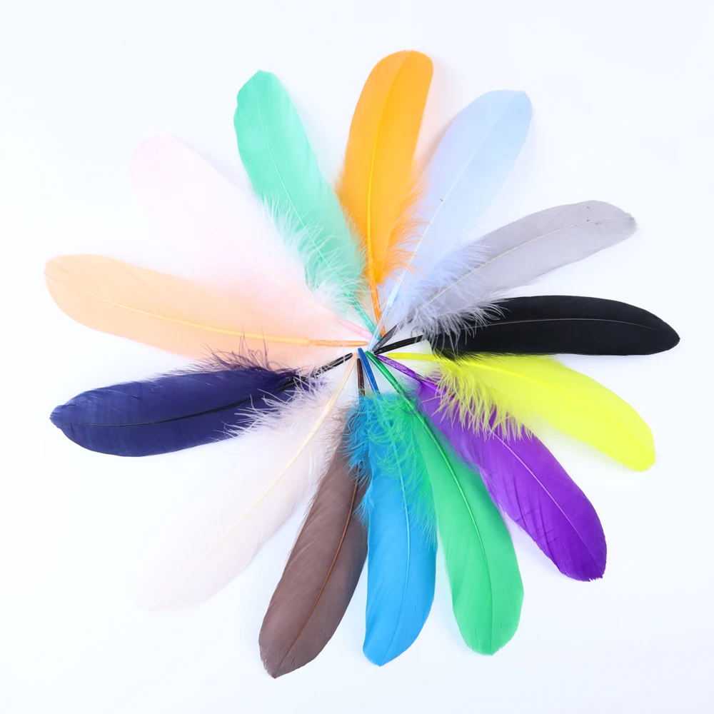 10/50/100pcs Natural Goose feathers Dyed various feather for crafts wedding jewelry party accessories 15-20cm/6-8 inch