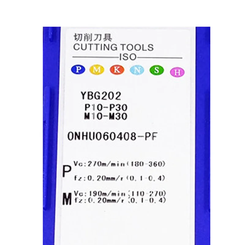 ONHU 060408 08T508 ONHU060408-PF ONHU060408-PM ONHU08T508-PF YBG202 YBG205 CNC insertos de fresado de acero inoxidable y acero Durable