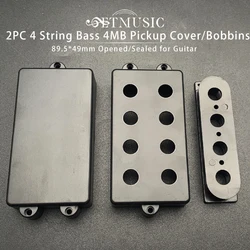 2 sztuk Bass pokrywa na Pickup/szpulka na 4-strunowy bas 4MB otwarty/uszczelniony gitara pokrywa na Pickup 89.5*49mm dla Pickup Makers czarny