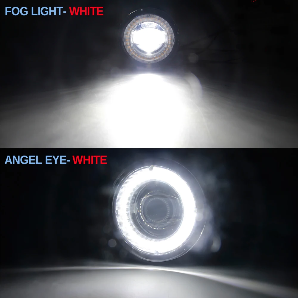 2 Stuks Auto Mistlamp Montage Led Angel Eye Dagrijverlichting Drl 30W H11 12V Voor Mitsubishi Outlander 2006-2019