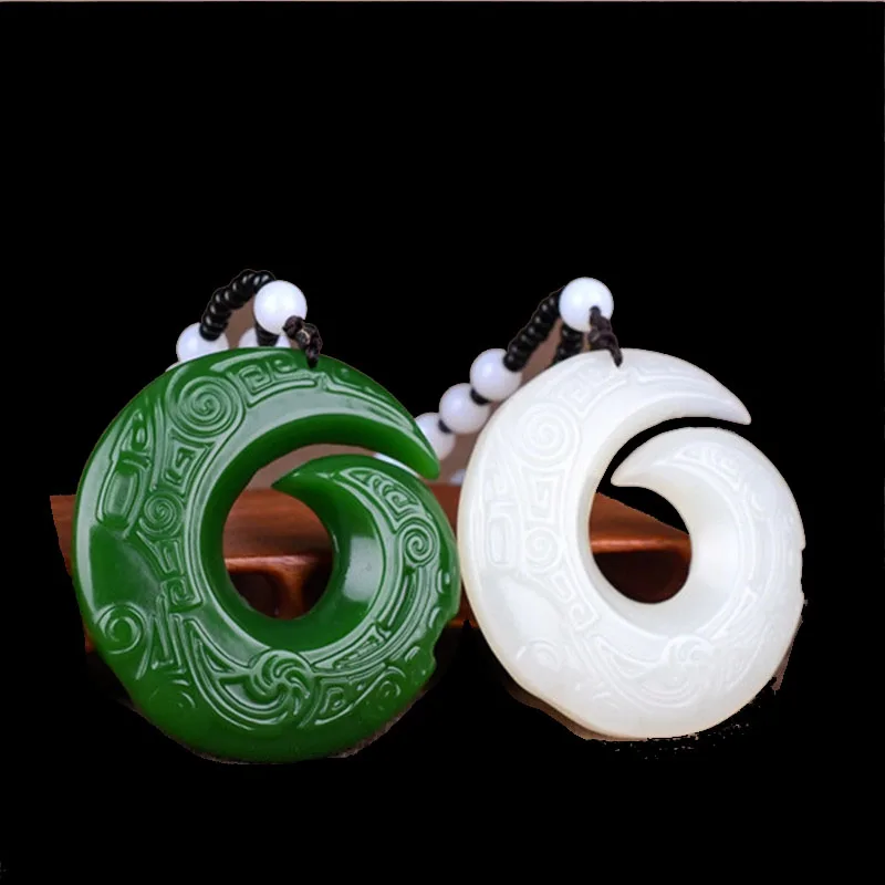 

Chinese Green Jade Gifts Men and Women Jade Pendant Jewelry Lucky Auspicious Amulet Jade Necklace Pendants Jade Fine Jewelry