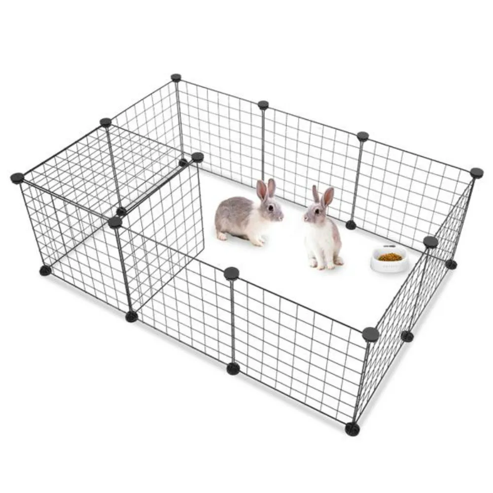 Small Animal Cage Indoor Portable Metal Wire Yard Fence for Small Animals,Rabbits,Kennel Crate Fence Tent Pet Playpen