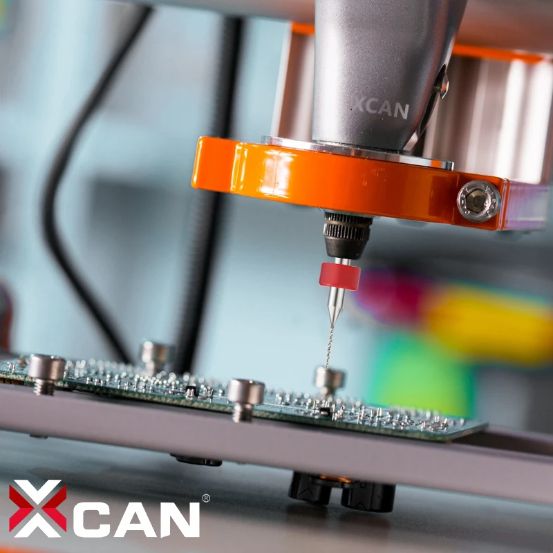 XCAN كربيد PCB لقمة ثقب 0.5 مللي متر مجموعة لقمة ثقب CNC صغيرة لحفر لوحة دوائر كهربائية للطباعة