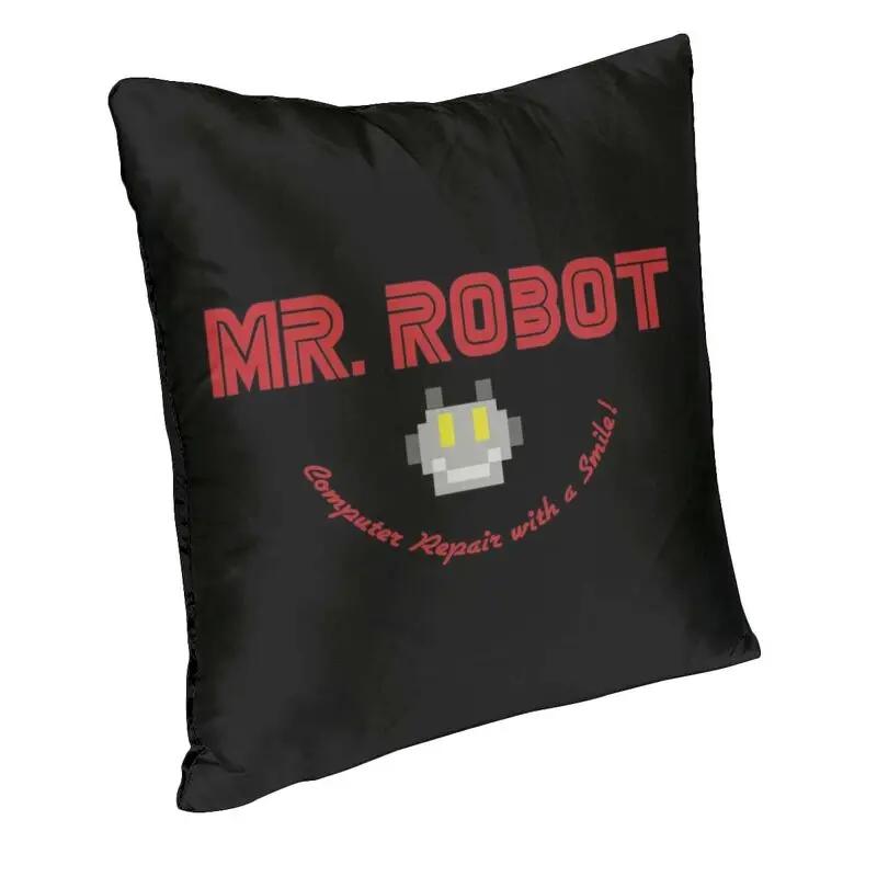 Mr Robot Repair With A Smile Cushion Cover Hacker Programmer Developer Code Throw Pillow Case for Living Room Sofa Home Decor