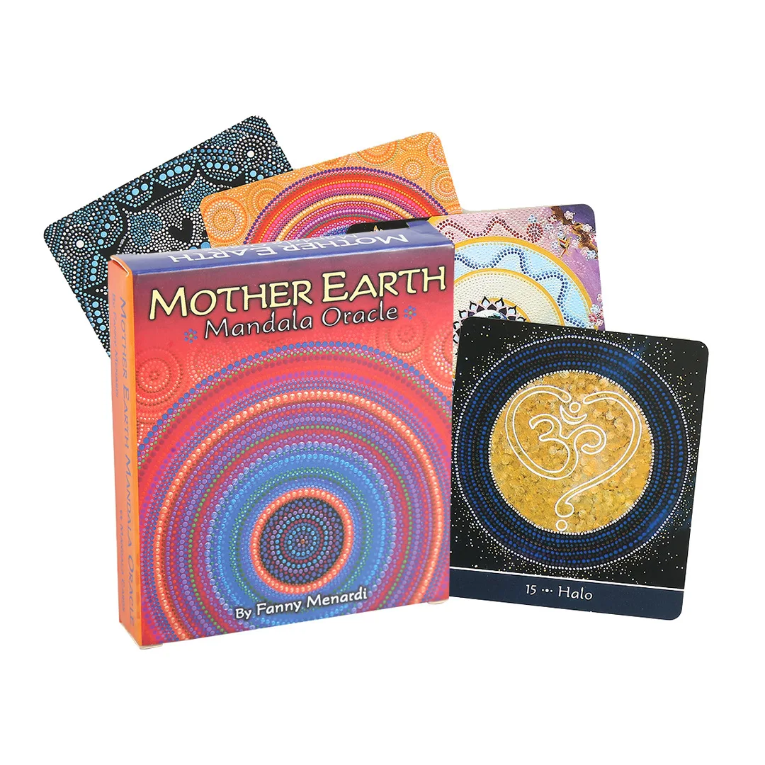 Mother Earth Mandala Oracle Cards Full English Board Games Cards Imaginative Tarot Deck Oracle Divination Desk Game Tarot Cards