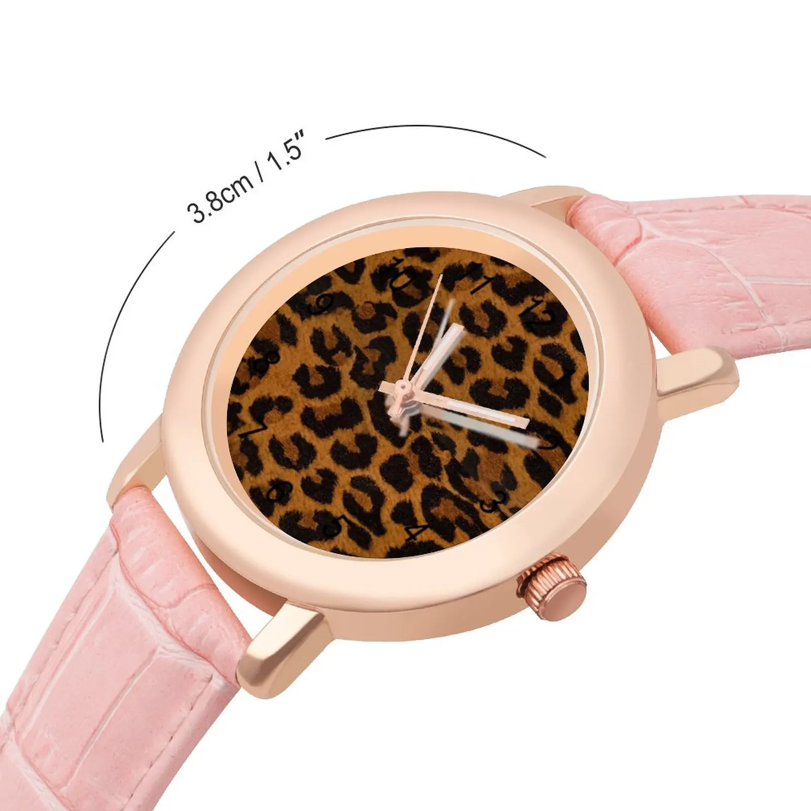 Reloj de cuarzo con estampado de piel de Animal para mujer, pulsera informal de acero para gimnasio, de buena calidad