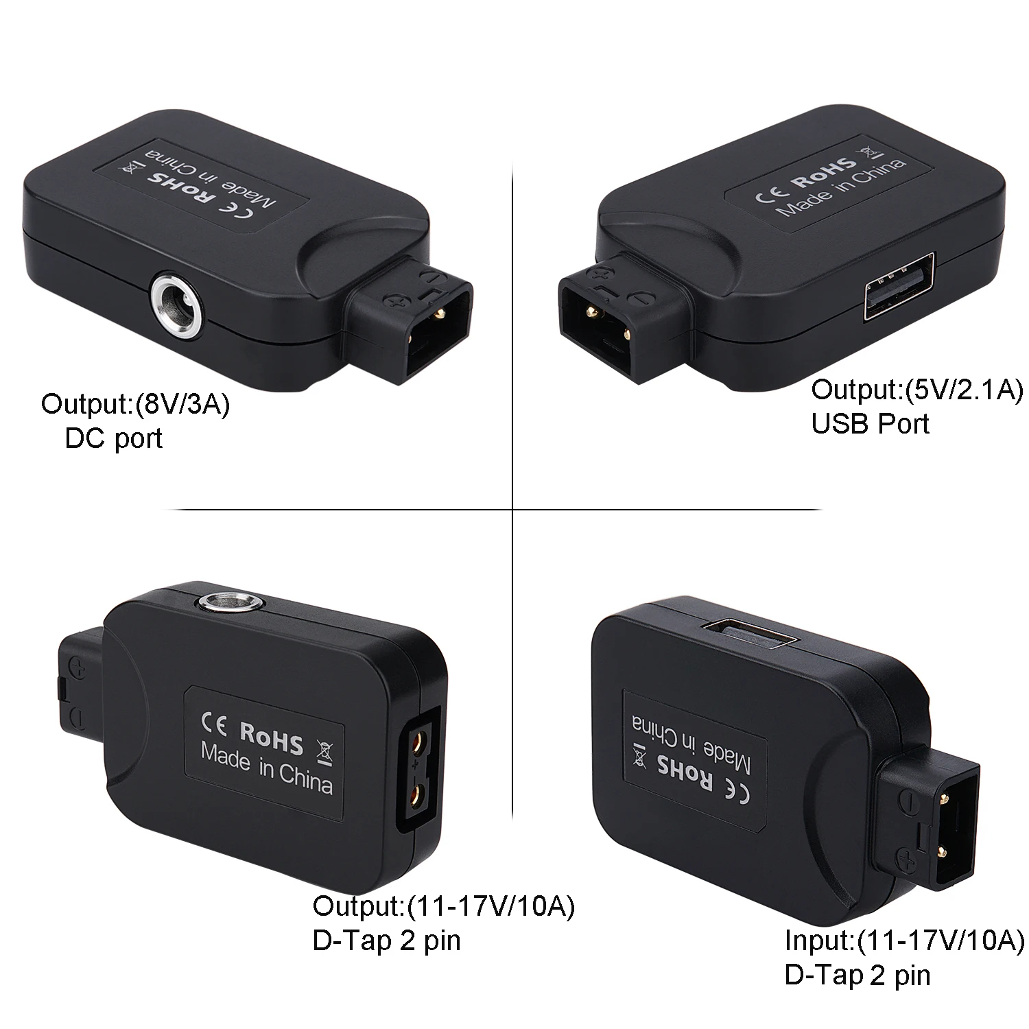 D-tap P-tap to USB Adapter DC barrel and D-Tap output adapter Converter for Sony/Anton V-Mount Camera Battery