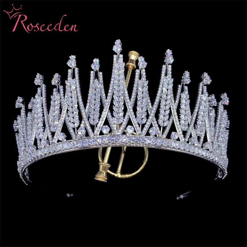 

Cubic Zirconia Bridal Crown Wedding Hair Accessories Jewelry Fashion CZ Tiara Free Shipping RE4367