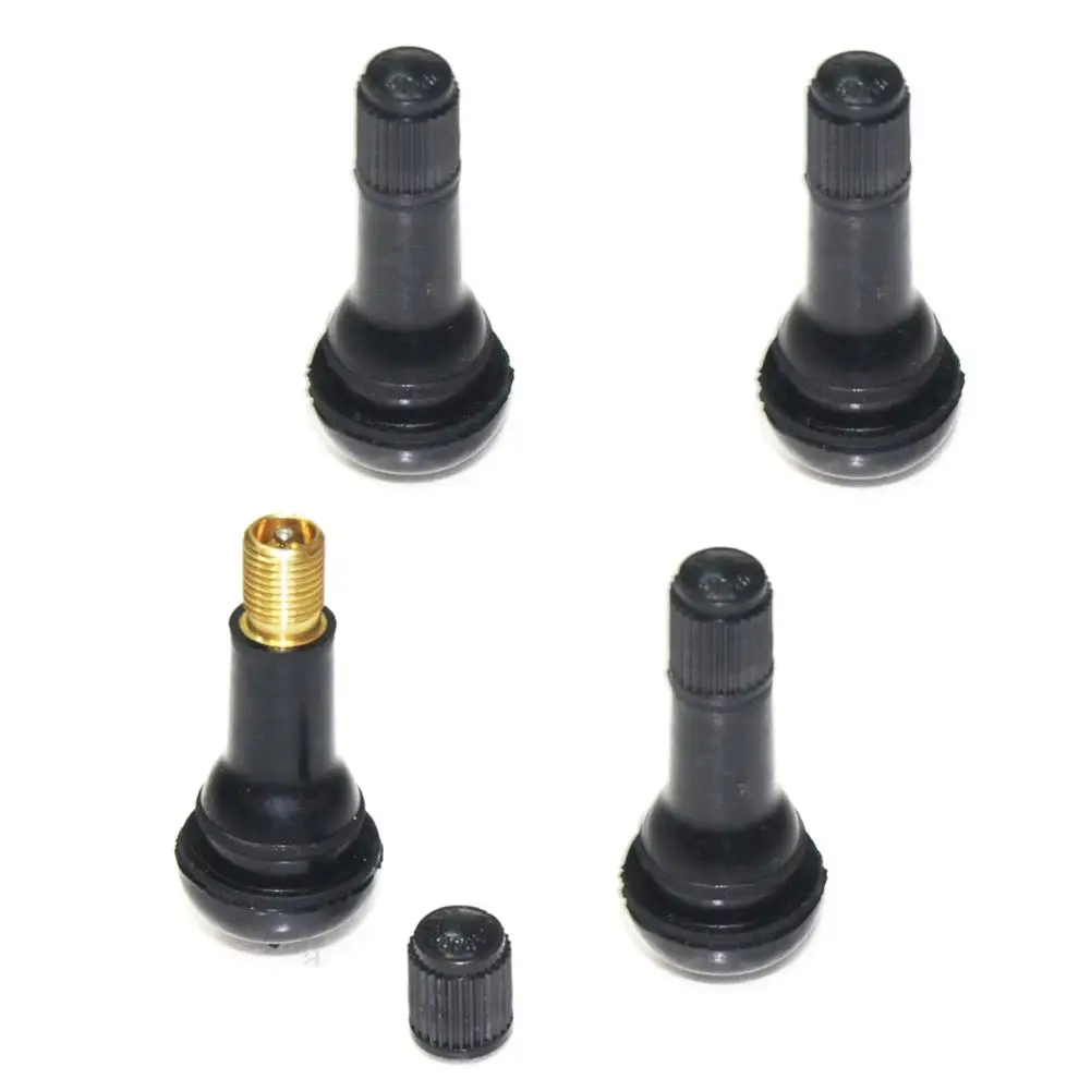 4x TR413 Snap In Rubber Tubeless Tire Valve Cap Wheel Stem Vacuum Nozzle for Opel Kia Audi VW BMW Hyundai Honda Mazda Nissan