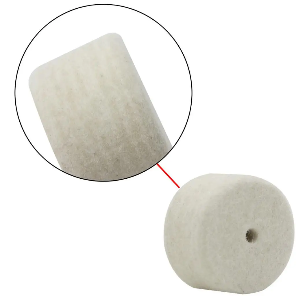3 Pieces Drum Pedal Beater Hammer Felt Pad Percussion Instrument Accessory 49x30x6mm
