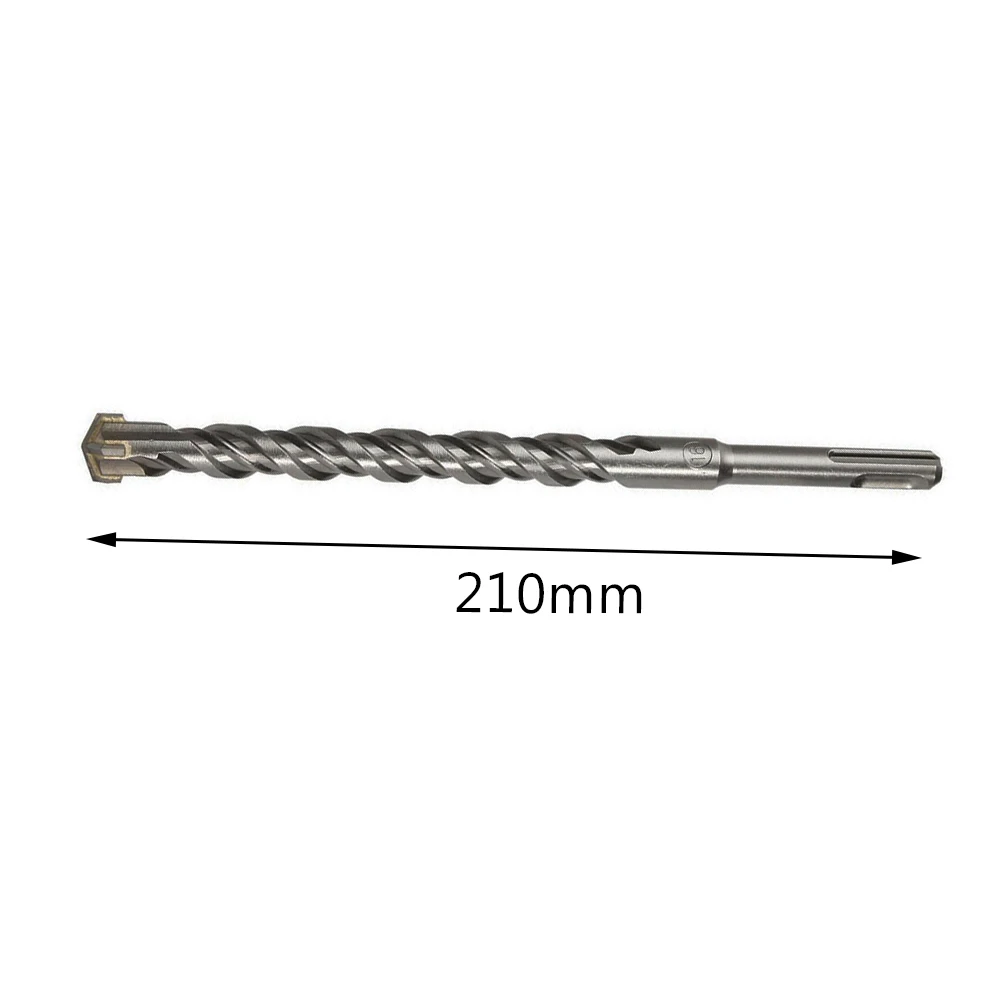 6pcs/sets  210mm 6/8/10/12/14/16mm SDS Plus Crosshead Twin spiral Hammer Drill Bits Twist Electric Hammer Round Shank Drill Bit