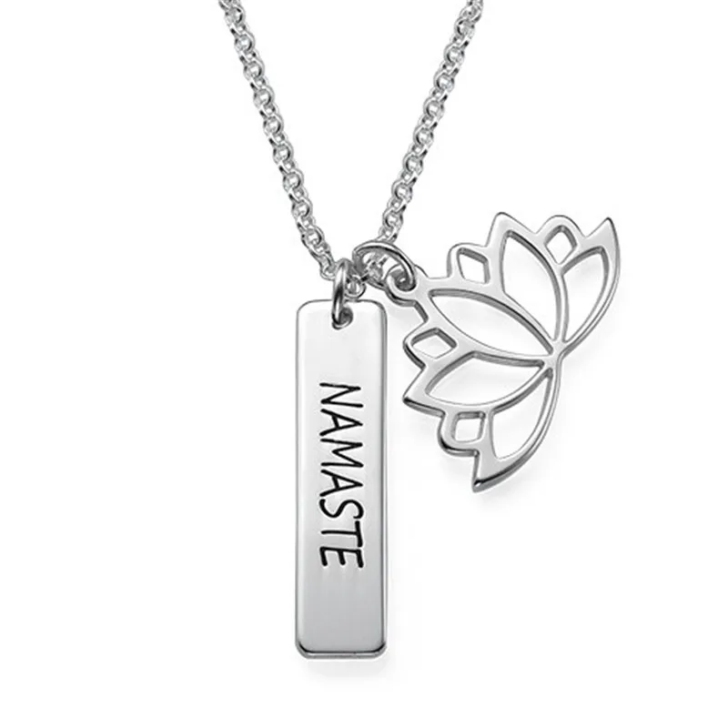 

AIYANISHI 925 Sterling Silver Customized Necklaces Personality Engraved Name Date Chain Bar Necklaces Pendant Men Women Gifts