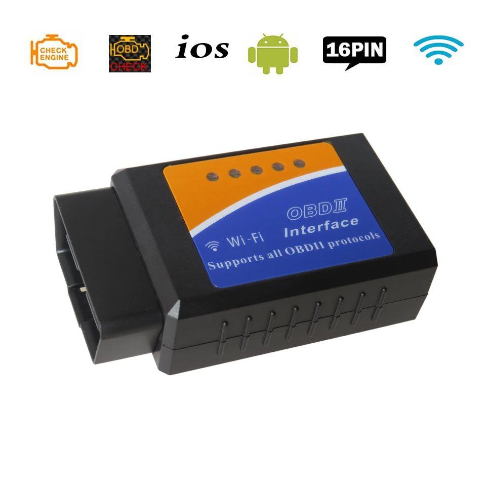 

V1.5 WIFI ELM327 OBD2 Car Diagnostic Tools ELM 327 V 1.5 Wi Fi OBD 2 Code Reader Scanner For iOS Android Without PIC18F25K80