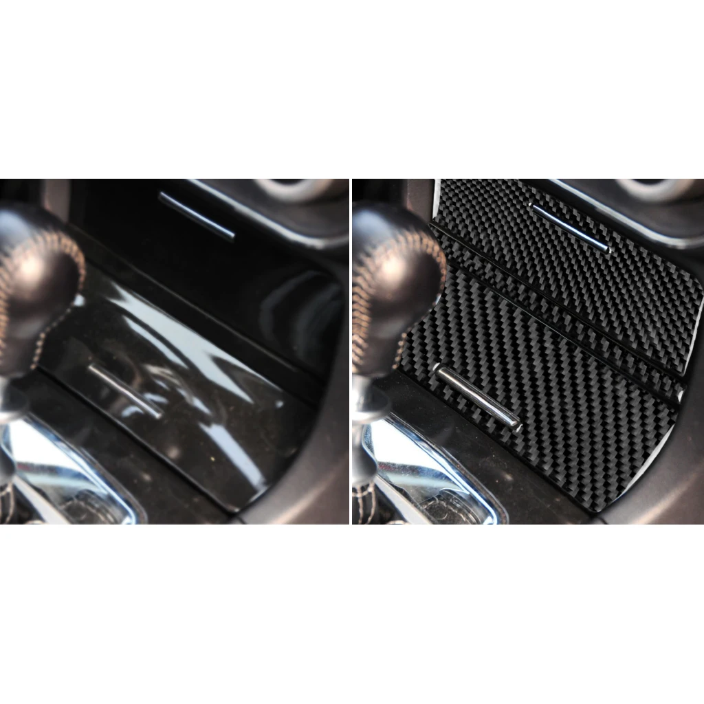 For Mitsubishi Lancer EVO X MR 2008-2015 Center Storage Glove Box Cover Carbon Fiber Sticker Trim Vehicle Car Accessories