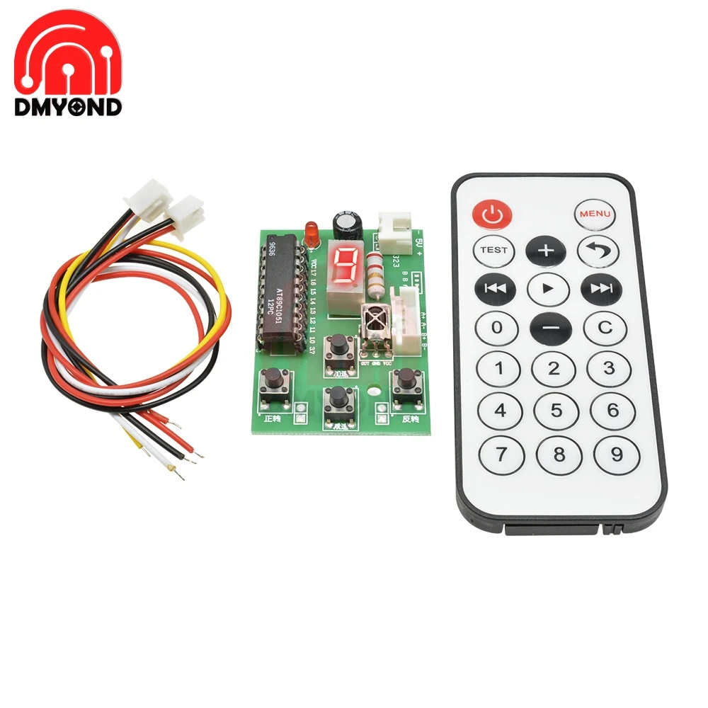 DC 5V Stepper Motor Controller with Remote Control Stepper Motor Adjustable Speed Regulator Card Driver Module 2-phase 4-wire