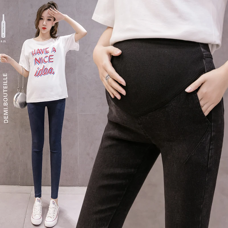 

Jeans Women Pregnancy Maternity Clothing Jeans Black Pants For Pregnant Women Clothes Nursing Trousers Denim Jeans Womens