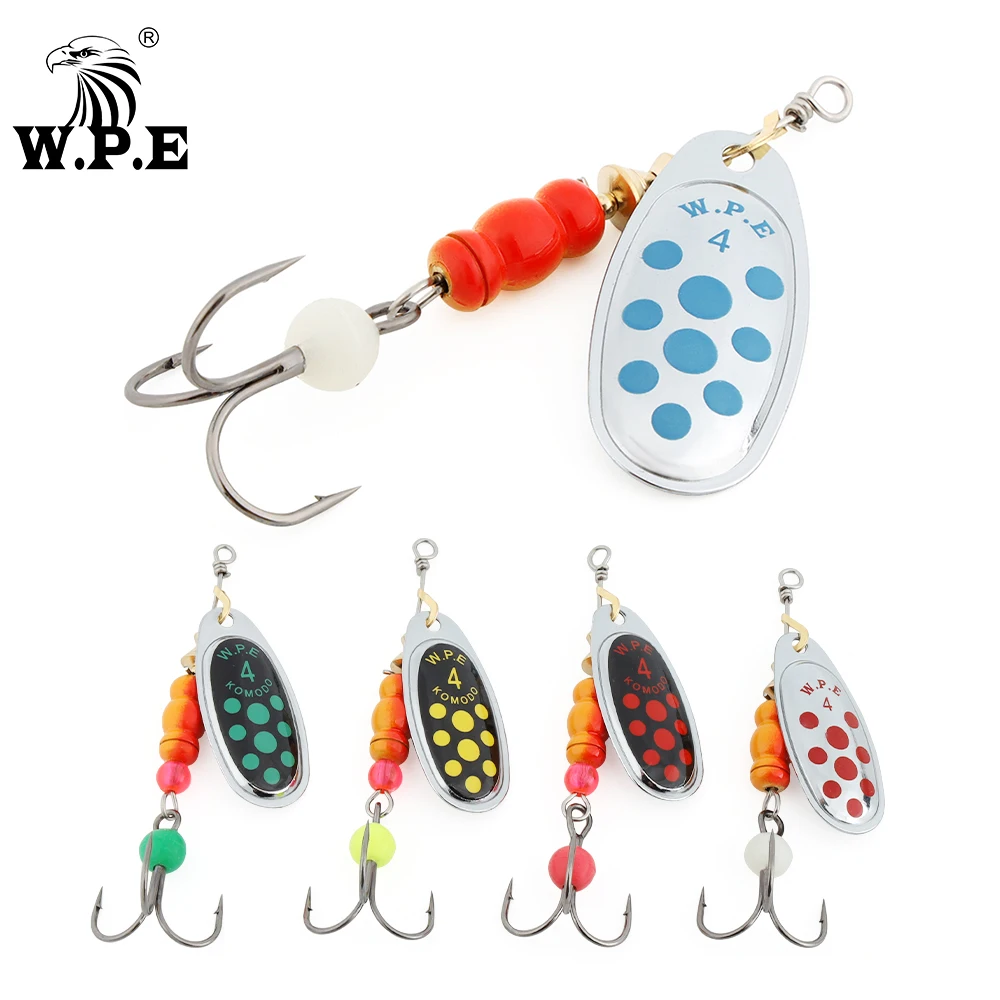 W.P.E 1pcs Spinner Lure 6.8g/9.5g/13.4g Spoon Lure Fishing Lure Bass Lure Metal Fishing Bait Crankbait Fake Lure Hard Bait Pesca