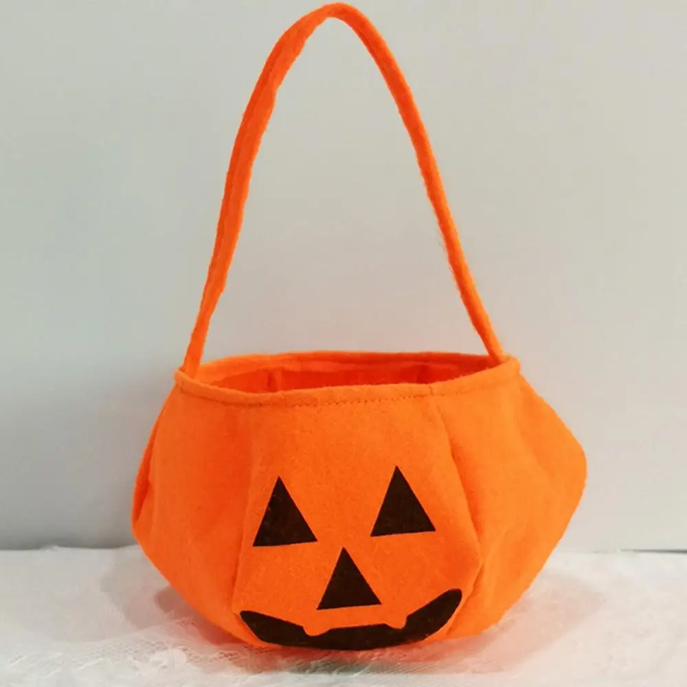 12-15cm Halloween Pumpkin Bag Portable Props Stereo Non-woven Bag Candy Bag Halloween  Day Gift Pumpkin Backpack Shoulder Bag