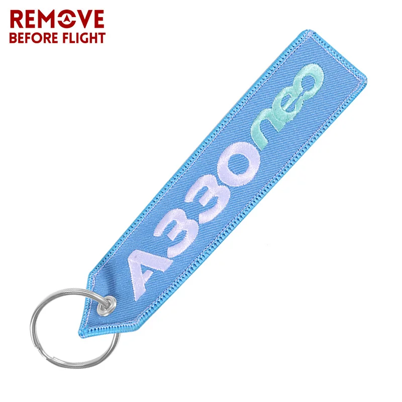 

Fashion AIRBUS A330 Keychain Double Side Embroidery Car Keyring Aviation Key Tags Labels for Motorcycle Key Chain