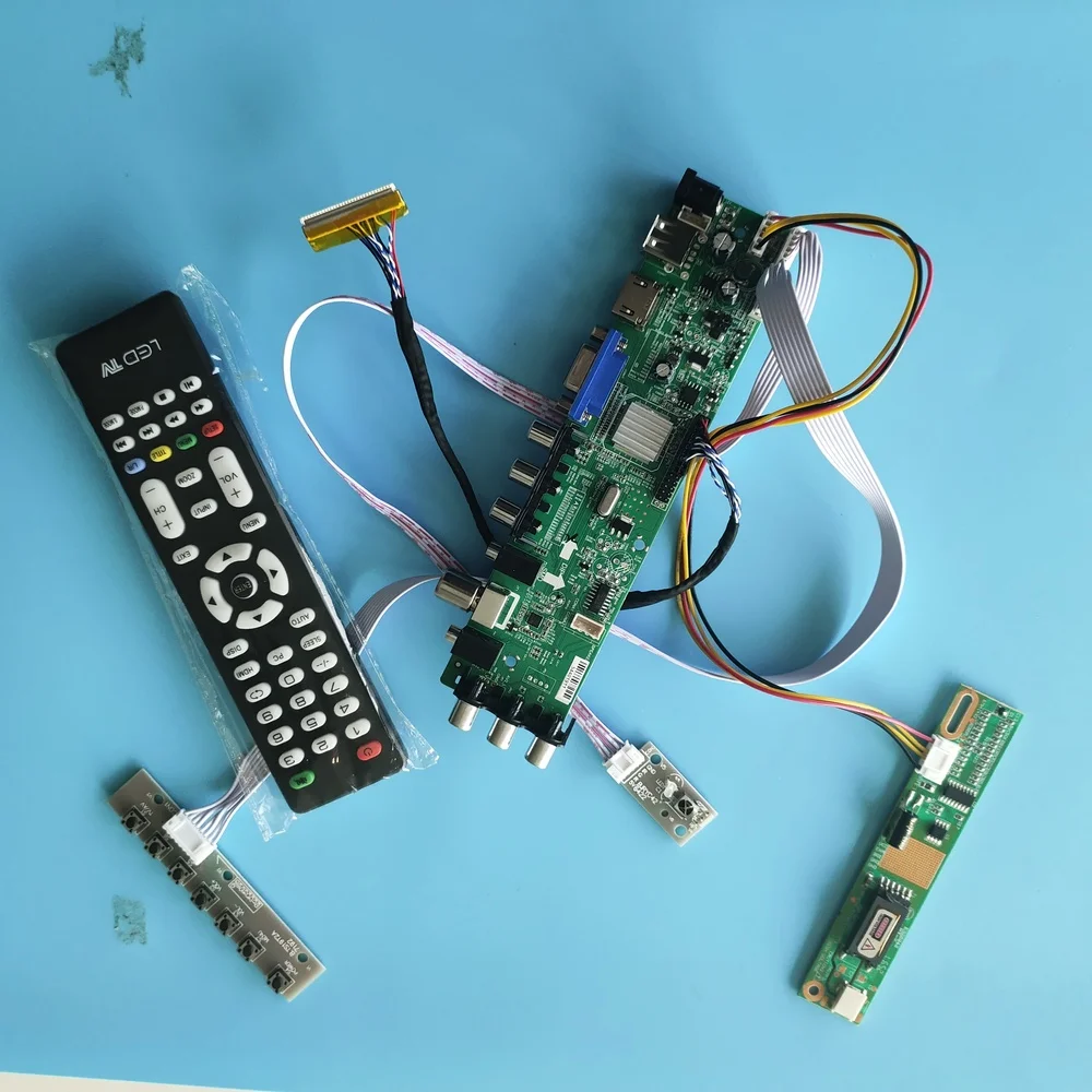 Kit For CLAA154WB04/CLAA154WB04A 1 CCFL LCD 1280X800 remote DVB-T Panel Controller board Digital HDMI TV VGA USB AV 30pin 15.4