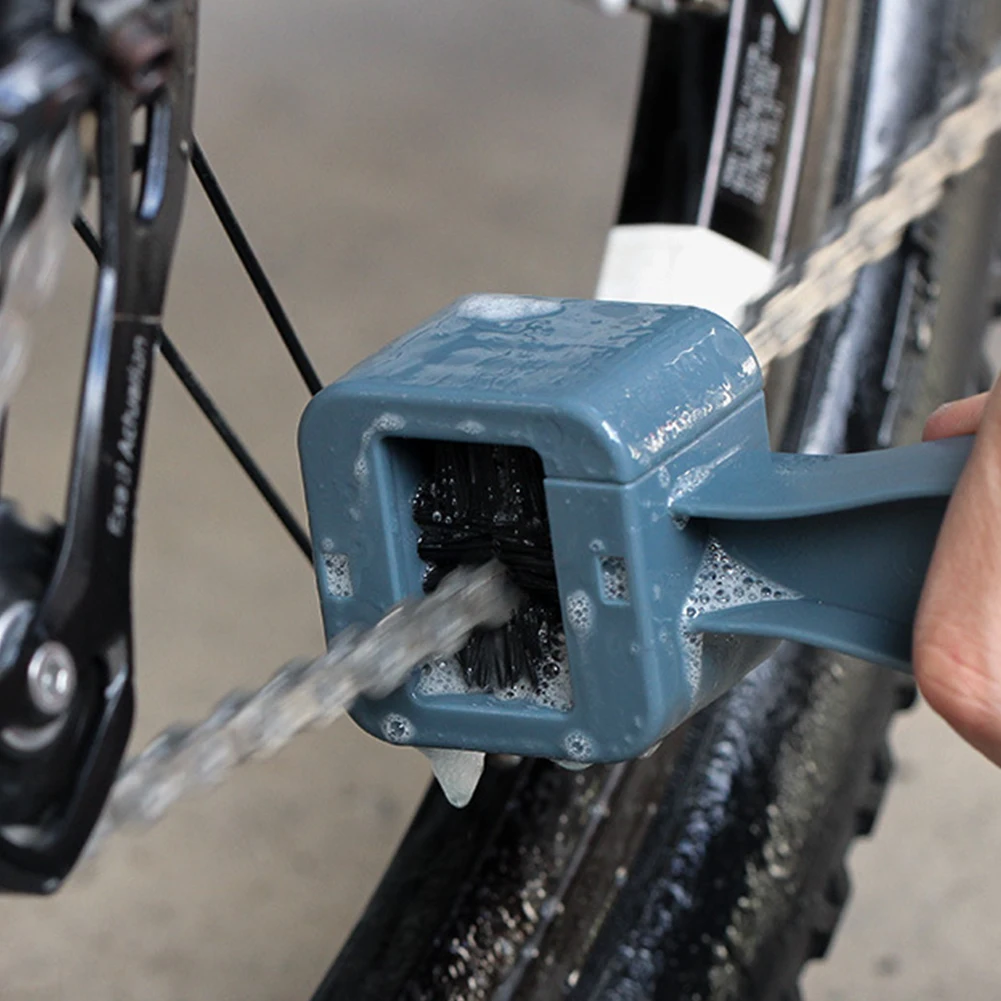 Limpiador de plástico para cadena de bicicleta, cepillos para bicicleta de montaña, máquina de lavado, depurador, herramientas de mantenimiento de limpieza de ciclismo