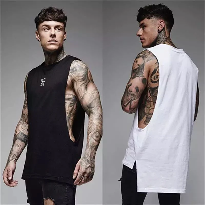 Extend Gym Clothing Cut Off Dropped Armholes Bodybuilding Fitness Tank Tops Men Hip Hop Sports Vest Workout Sleeveless Shirt