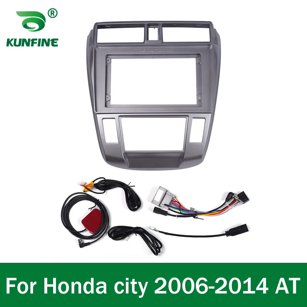 2Din 10 Inch Car Android Radio Fascia Frame Adapter For  Honda city 2006 - 2014 AT Audio Stereo Dash Fitting Panel Frame Kit