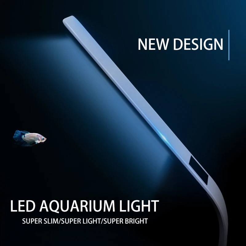 Fish Tank LED Light Clip-on Lamp Super Slim High Brightness Mini Light Aquatic Plants Grow Light Lighting Aquarium Lights