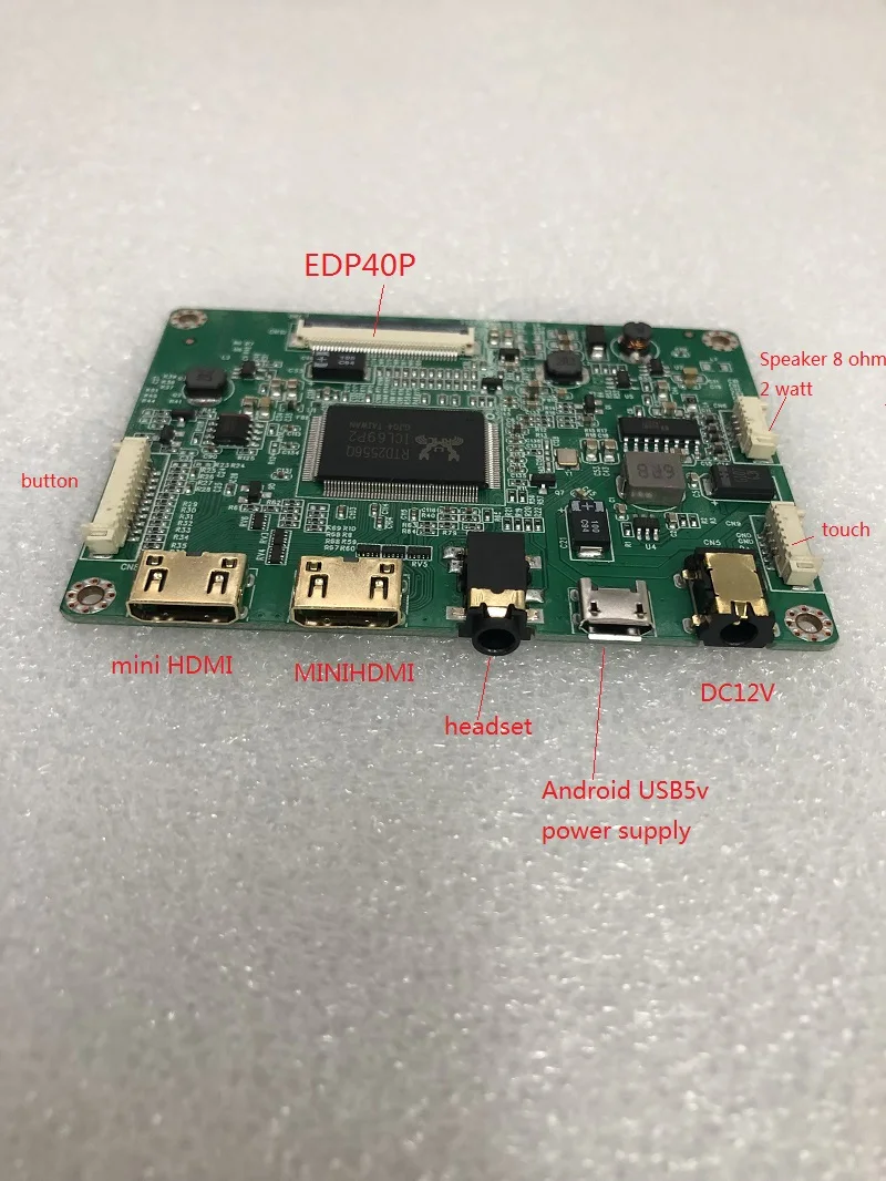 EDP​​ Mini 2 LCD controller board kit, HDMI compatible, for 10.1