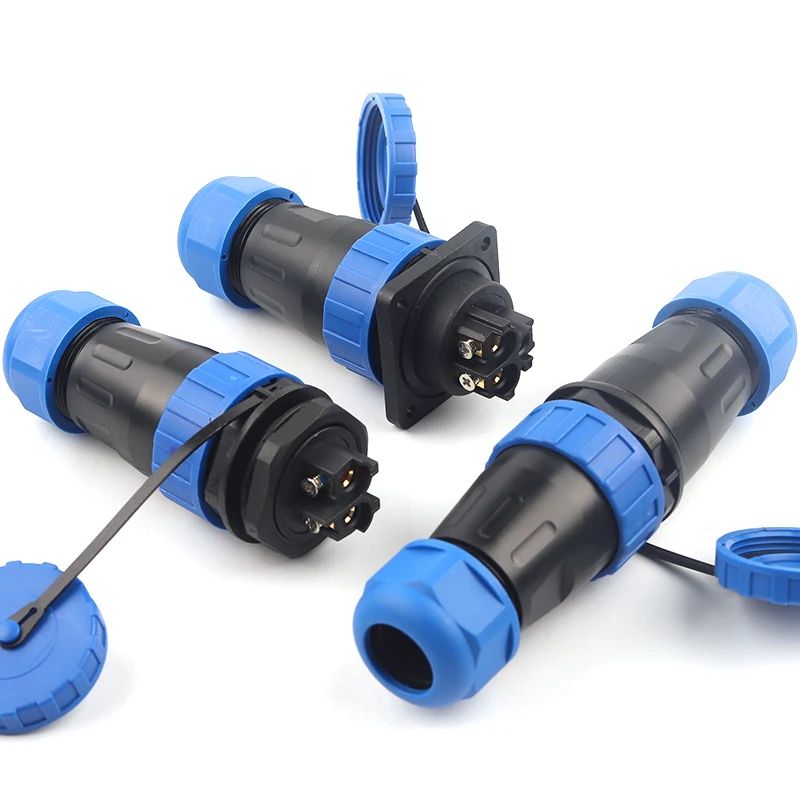 LP/SP28 IP68 waterproof connector Male Female plug&socket Cable Connector No welding Screw Connection Docking/Nut/Square