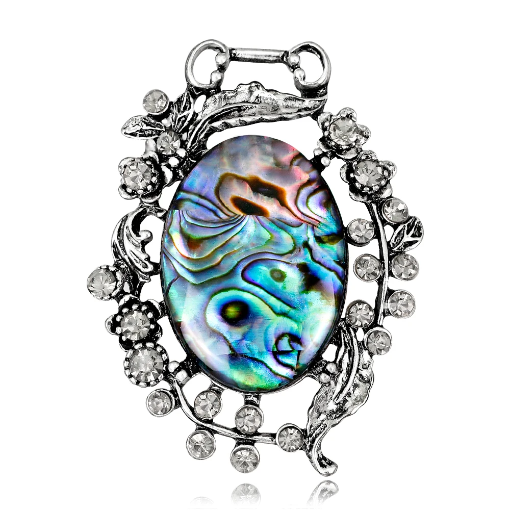 

20 pcs/ lot Free Shipping Jewelry New Oval Shaped Shell Brooch Pin For Women Men Gift Luxury Brooch