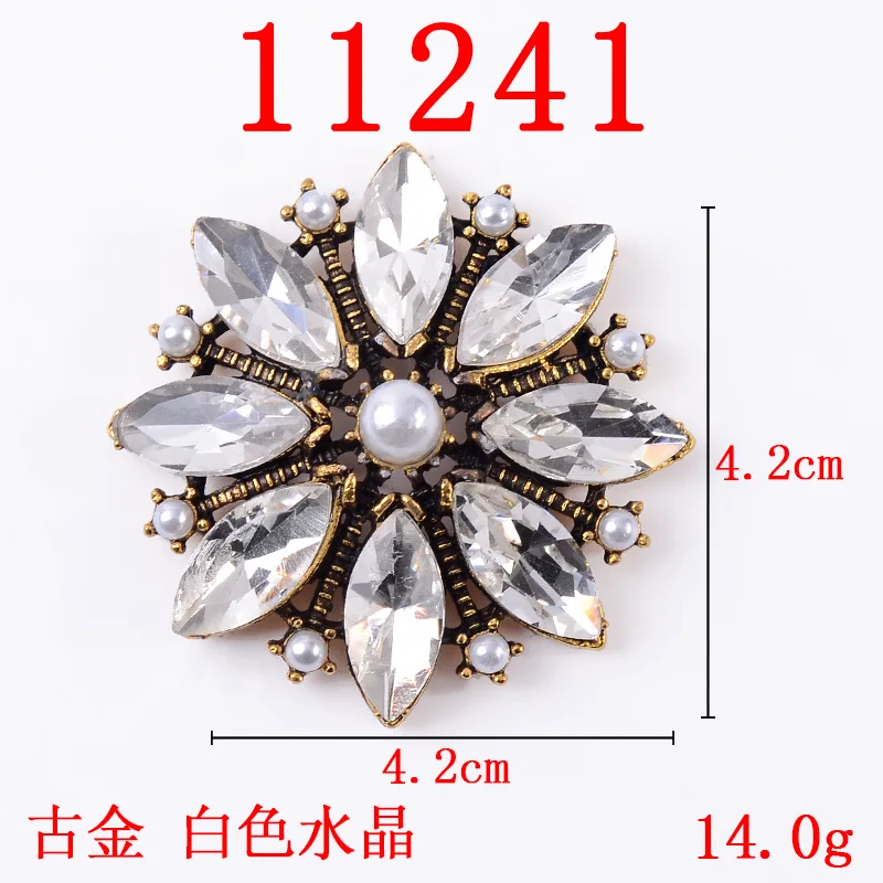 Lot de 5 pièces de strass incrustés de tournesol, en alliage de diamant, ovale, boutons, plaque de diamant, chaussures, vêtements faits à la main