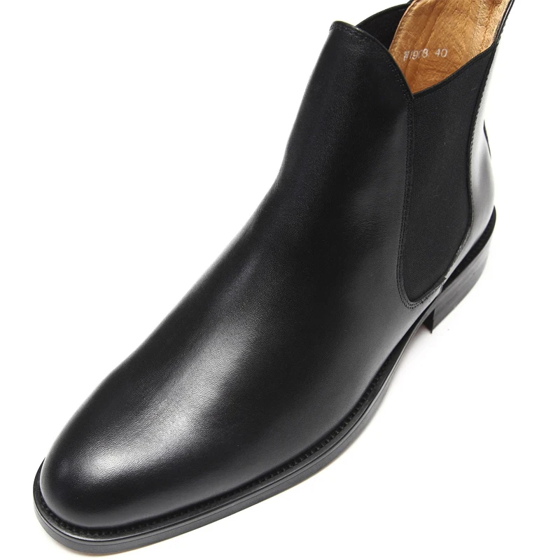 ZFTL Men Ankle boots Chelsea man boots male Business fashion man slip-on boots large size Genuine leather Knight men's boots2025