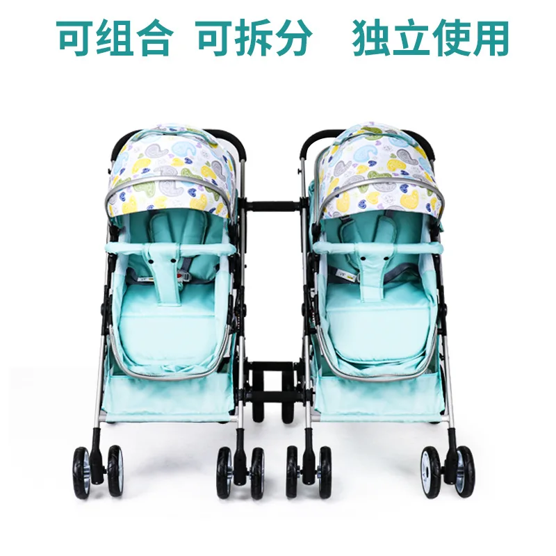 Generation of Twin Strollers Portable High Landscape Can Sit, Lie, Split and Fold Double Children\'s Strollers Wholesale