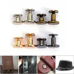 10sets Brass Rivets Leather Craft Belt Wallet Decoration Nail Shoes Hats Screw Nail Rivets Garment Cloth Button DIY Scrapbooking